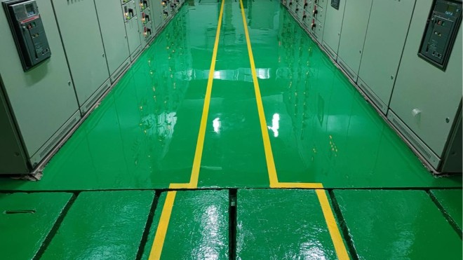 動力車間防靜電環(huán)氧地坪漆 穩(wěn)定控靜電耐磨耐腐保生產(chǎn)